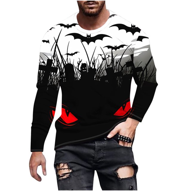 Birdeem Mens Printed Long Sleeved Top Long Sleeved Round Neck Top/Shirt