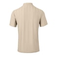 thumbnail image 4 of Styesk T-Shirts pour Homme Mode Ample Décontracté Poches Ventilées Bouton Col Montant Manches Courtes, 4 of 8