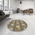 thumbnail image 4 of Ahgly Company Tapis d'Intérieur Carrés Transitionnels Brown Bear Bruns Lavables à la Machine, 5 Pieds Carrés, 4 of 7