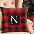 thumbnail image 1 of Yhmxh Pillow Covers Throw Pillow Covers Pillow Protector Twenty Six Letters Christmas Pillowcase Peach Skin Print Cushion Cover Plaid Cushion Pillowcase Peach Skin Pillowcase, 1 of 3