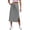 Grey, variant on Huaizzzy Women's High Waist Solid Color Casual Drawstring Side Slit Skater Skirt with Pockets Stretchy Comfortable A Line Mini Skirt Pencil Skirts for Women Knee Length Crib Skirt Girl Skirts for