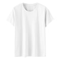 thumbnail image 4 of Blouses à Manches Courtes pour Femmes Mode pour Femmes Uni Col Rond T-Shirt à Manches Courtes Blouse Hauts Amples Femmes Hauts à Manches Courtes Femmes Blouse à Manches Courtes Hauts à Manches Courtes pour Femmes, 4 of 5