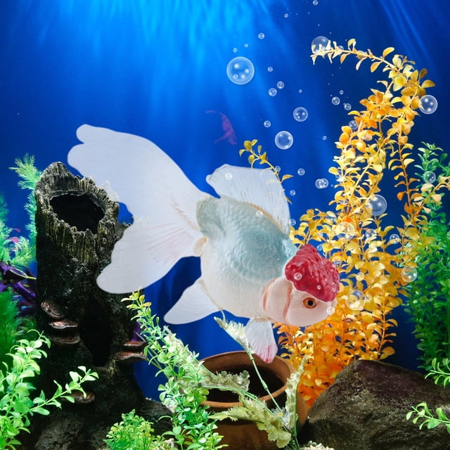 Meitianfacai Artificial Goldfish Decorations Realistic Floating Plastic Fish for Aquarium Pond and Water Feature Decoration