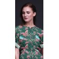 thumbnail image 2 of Bimba Robe Longue Imprimée en Rayonne à Baies Rouges et Oiseau Bulbe, Taille Smockée, Fente Latérale, pour Femme - Moyen, 2 of 6