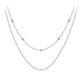 thumbnail image 1 of Collier Superposé avec Perle de Gare et Chaîne Torsadée, 1 of 3