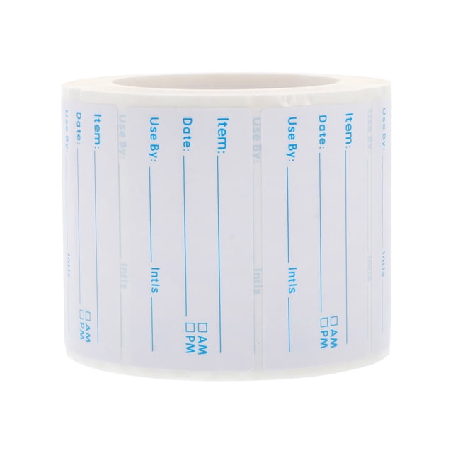 MasteelfCA 1 Roll/500pcs English Record Date Stickers Kitchen Food Date Label Stickers