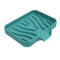 thumbnail image 2 of Soft Gel Soap Sponge Holder | Non-Slip Sink Storage Tray | Heat-Resistant ABS Rubber | 4.8x3.9x0.7 Inches | Drainage Ridges | Kitchen & Bathroom Organizer (1-Pack), 2 of 3