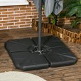 thumbnail image 2 of Outsunny 4 Piece Umbrella Base Stand w/ U Locking, Black, 2 of 10