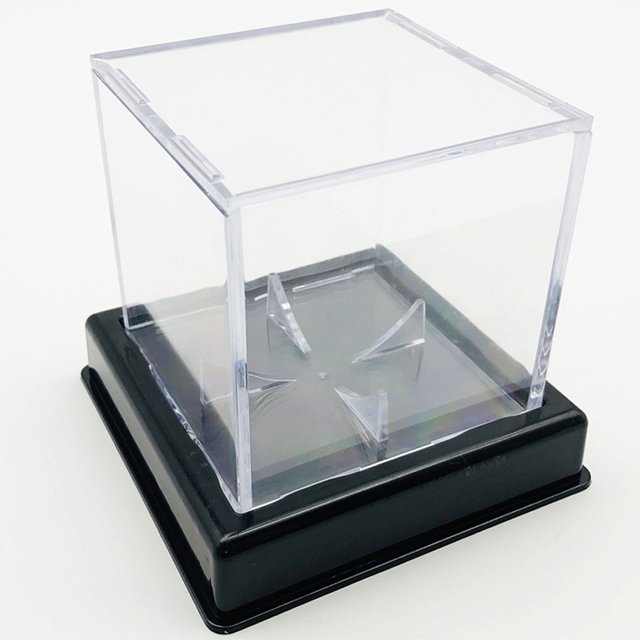 Bgsha Baseball Display Case Clear Baseball Box Ball Holder Cube Acrylic Baseball Box