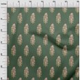 thumbnail image 3 of oneOone Velvet Forest Green Fabric Asian Block Floral Sewing Craft Projects Fabric Prints By Yard 58 Inch Wide, 3 of 4