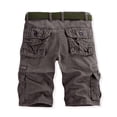 thumbnail image 5 of DPTALR Men's Casual Pure Color Outdoors Pocket Beach Work Trouser Cargo Shorts Pant, 5 of 5