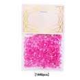 thumbnail image 4 of 1440 Pieces Glass Crystal Set Flat with Rainbow Color Semicircle Back Excellent Gloss Nail Art Rhinestones DIY Handcraft Manicure Accessories Card Making Pink, 4 of 7