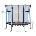 thumbnail image 3 of Soozier Trampoline pour Enfants de 64 Pouces avec Filet de Protection pour Intérieur/extérieur, Bleu, 3 of 9