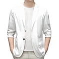thumbnail image 1 of Kcodviy Spring Summer Men's Lightweight Mens Suit Summer Suit Jacket Casual Suit Jacket for Men Slim Fit Stretch Slim Fit Button Mens Slim Fit Suits Sport Coats, 1 of 4