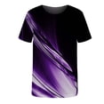 thumbnail image 3 of cllios Chemises pour Hommes 2024 Tendance T-Shirt à Col Rond Imprimé Illusion d'Optique 3D Été Décontracté Manches Courtes Hauts à Imprimé Graphique Cool Muscle Entraînement Athlétique Tee Violet P, 3 of 4