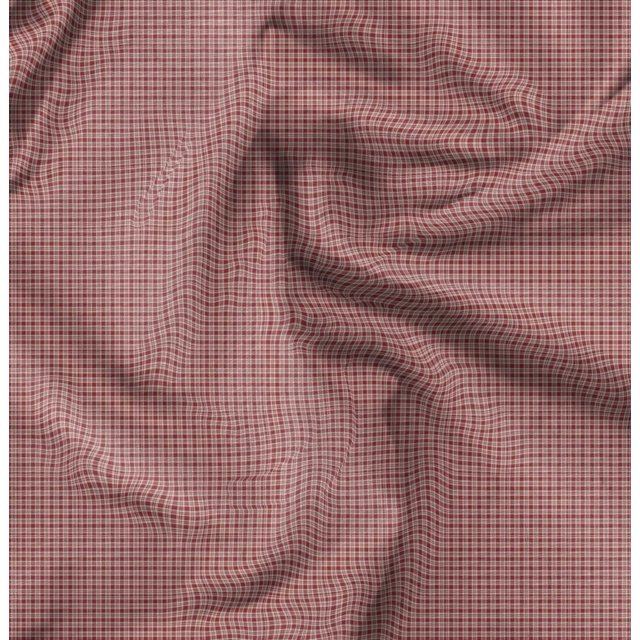 Soimoi Orange Modal Satin Fabric Plaid Check Printed Craft Fabric by the Yard 42 Inch Wide