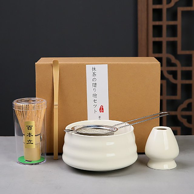 Premium Matcha Tea Set With Whisk Ceramic Bowl & Holder – Matcha Making Kit For Traditional Japanese Tea – Ideal Matcha Set For Beginners And