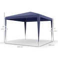 thumbnail image 3 of Outsunny Party Tent, Portable Gazebo Canopy Event Shelter Dark Blue, 3 of 10