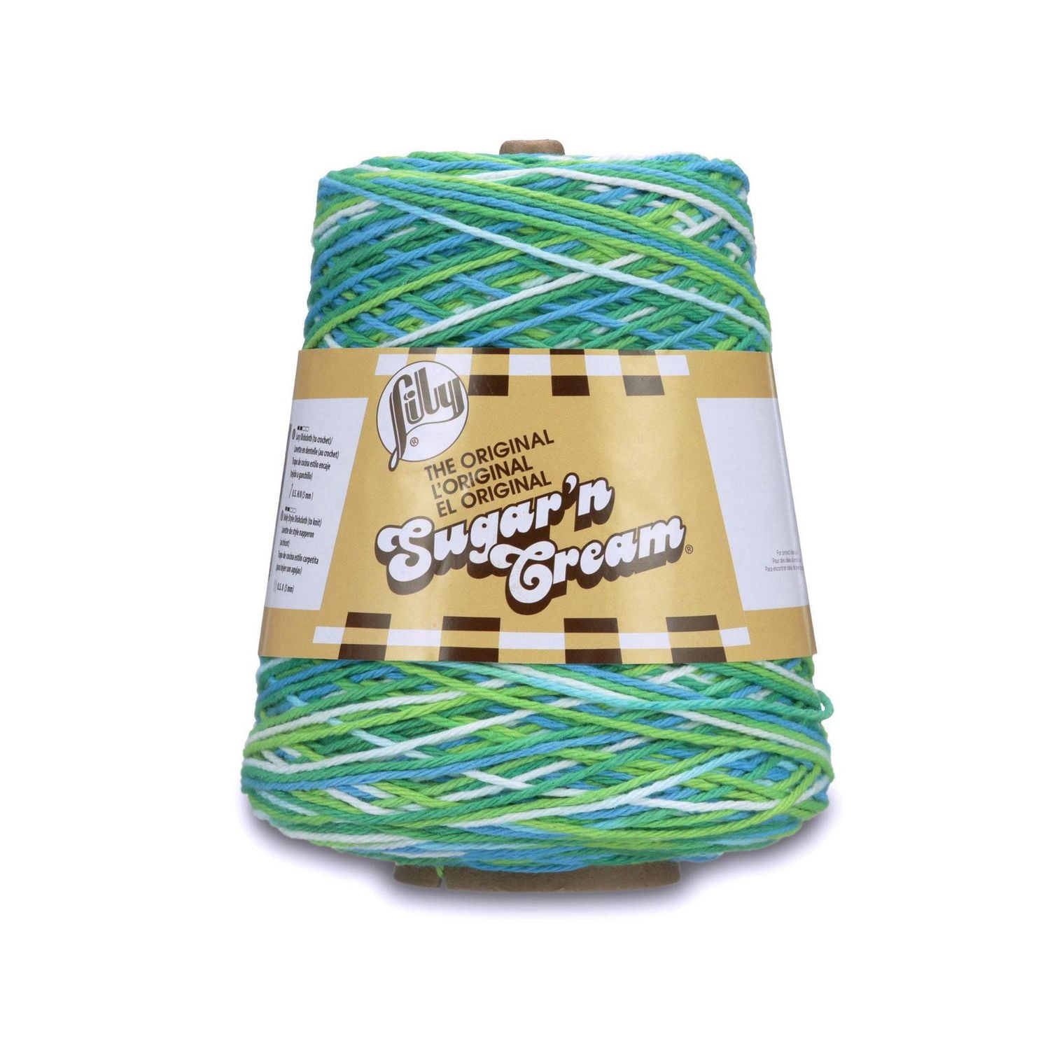 Fil de coton peigné Lily Sugar N Cream® Cones™ n° 4 (moyen), 400 g, 674 yards