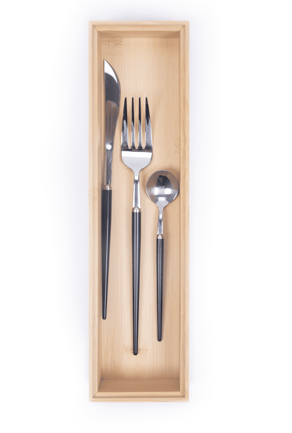 Organisateur de tiroir long en bambou Better Homes & Gardens, 12 x 3.14 x 1.96inch, couleur bambou naturel