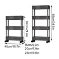 thumbnail image 3 of Shengyu Multifunctional Storage Solution For Bedroom And Living Room Occupying No Space Storage Cart Utility white,3 layers 25cm, 3 of 6