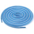 thumbnail image 1 of INSPIRE CHIC Unisex Round Rope Dual Colored Striped 1/5 Thick Boot Shoelace 120cm / 47.24" White Blue, 1 of 4