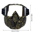thumbnail image 4 of Lunettes Rétro de Moto, Lunettes de Course hors Route pour Ski, Vent et Conduite, 4 of 8