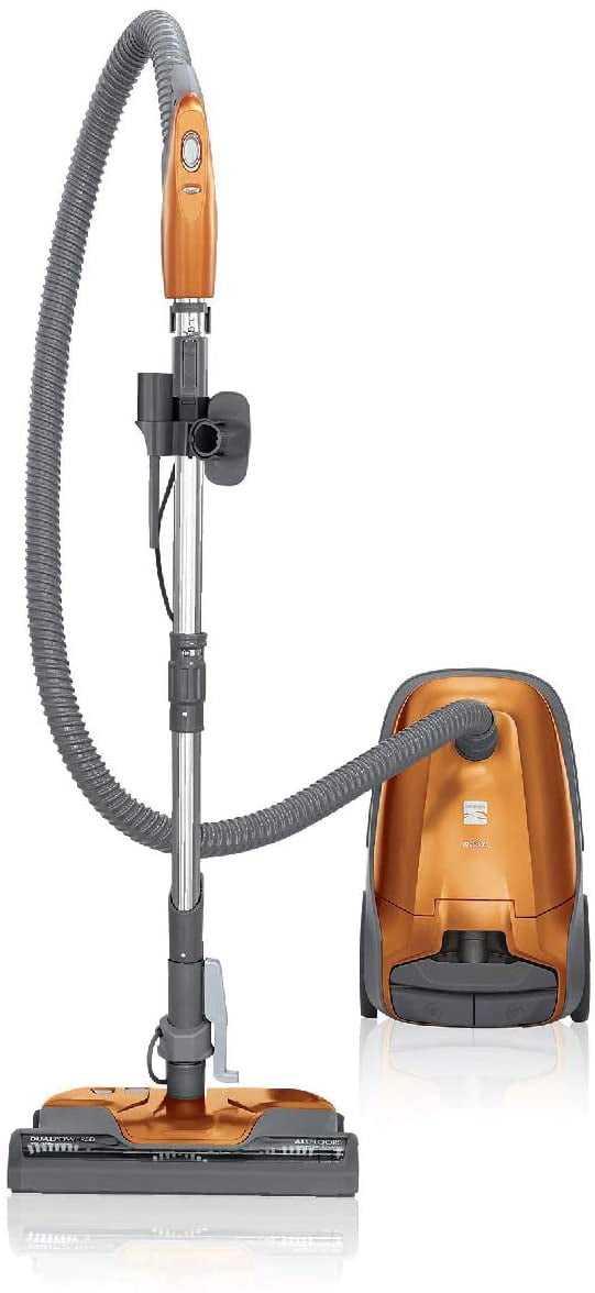 Kenmore 81214 Multi-Surface Bagged Canister Vacuum Cleaner with Cord Rewind, Orange