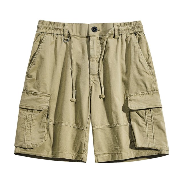 Birdeem Mens Sports Leisure Elastic Waist Multi-Pockets Relaxed Summer Shorts Pants