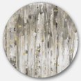 thumbnail image 1 of Designart 'The Modern Grey Forest III' Glam Metal Circle Wall Art, 1 of 3
