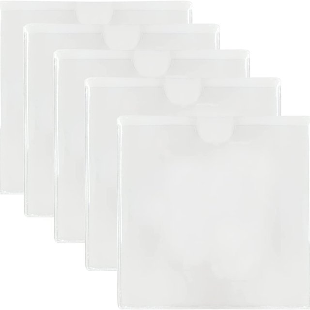 Youkk Porte-Cartes Transparent Autocollant à Bord Rond 5x pour Durabilité Sans Filetage en Vrac Support de Permis de Stationnement