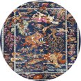 thumbnail image 1 of Ahgly Company Indoor Round Traditional Plum Purple Persian Area Rugs, 3' Round, 1 of 6