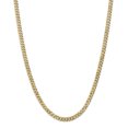 thumbnail image 1 of 14k Yellow Gold 24 Inch 5.75mm Curb Chain Necklace Pendant Charm Beveled, 1 of 9