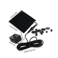 thumbnail image 3 of Fesfesfes Solar-Powered Water Pump Kit Submersible Brushless Pump for Garden Pond Fountains Circulation Solar Panel Included (No Backup Battery) One Size, 3 of 5