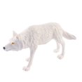 thumbnail image 1 of Simulation White Wolf Modèle Animal Loup Rugissant Statique Louveteau Loup Marchant Décoration de Table de Sable de Bureau, 1 of 2
