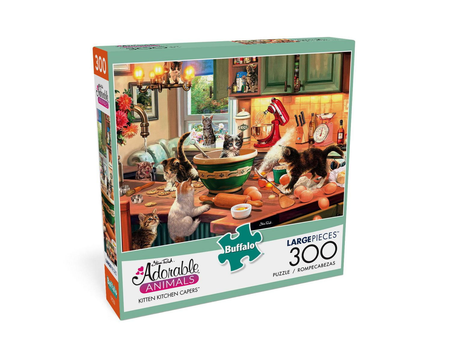 Buffalo Games - Le puzzle Adorable Animals - Kitten Kitchen Capers - en 300 pièces