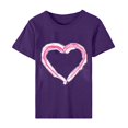 thumbnail image 4 of Pisexur T-shirt de la Saint-Valentin Haut T-shirt de la Saint-Valentin pour Femme Amour Imprimé T-shirt à Manches Courtes Haut à Manches Courtes Col Rond Haut/chemise, 4 of 5