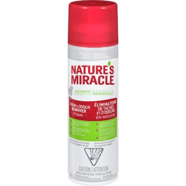 Nature's Miracle Stain & Odor Remover Foam Aerosol Sprays for Dogs