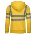 thumbnail image 2 of Long Sleeve Tops Mens Road Work High VisibilityPullover Long Sleeve Hooded Sweatshirt Tops Blouse, 2 of 6