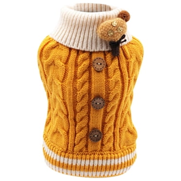 TIMIFIS Cat Sweater Cat Winter Clothes Autumn And Winter Pet Clothes Puppies Fashion Sweet Button Sweater Cat