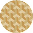 thumbnail image 1 of Ahgly Company Machine Washable Indoor Round Transitional Orange Gold Area Rugs, 5' Round, 1 of 7