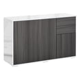 thumbnail image 1 of HOMCOM Buffet de Cuisine avec Tiroirs à Ouverture par Pression et Armoires de Rangement, Gris, 1 of 10
