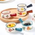 thumbnail image 3 of Hand-painted Small Milk Pitcher With Handle Ceramic Dipping Saucer Western Steak Sauce Pot, 3 of 7
