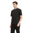 thumbnail image 4 of TOPTIE Veste de Chef Unisexe à Manches Courtes, Noire avec Col Gris, 4 of 8