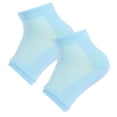 thumbnail image 1 of 1 Set Gel Heel Socks Woolen Toeless Comfortable Open Toe Silicone Beauty Hosiery Spa Experience Adjustable Ankle Kit for Summer Night Mesh Blue, 1 of 6