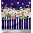 thumbnail image 2 of Soimoi Purple Rayon Fabric Dot & Floral Panel Print Sewing Fabric BTY 56 Inch Wide, 2 of 3
