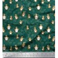 thumbnail image 1 of Soimoi Polyester Crepe Fabric Floral & Penguin Ocean Fabric Prints by Yard 52 Inch Wide, 1 of 3