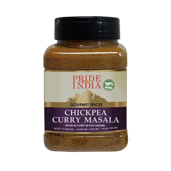 Pride of India - Chickpea Curry Masala Seasoning Spice – Authentic Indian Taste – Spice Blend for Curry Dishes – Gourmet & Flavorful Mix – 1.7 oz. Small Dual Sifter Bottle