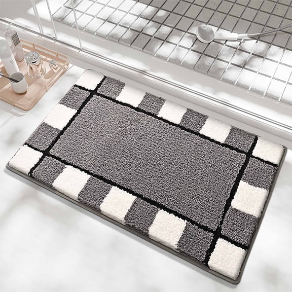 Tapis de Porte pour Entrée, Tapis Intérieur, Tapis de Sol Épais / Velours Doux Peluche pour Salon Chambre / Dessous Antidérapant en Tpr pour Couloir de Maison / Tapis Coussiné pour Bureau, Chevet et Salle de Jeux pour Enfants