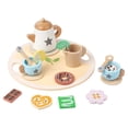 thumbnail image 2 of Simulated Tea Set For Pretend Play Wooden Afternoons Tea Toy With Tray Pastels Style Social Interaction Set Household accessories, 2 of 7